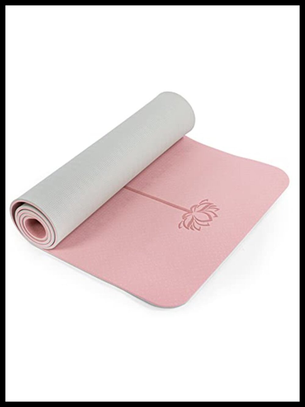 Yoga Mat Non Slip 1/4" Thick TPE Eco Friendly Pilates Fitness Mat with Carrying